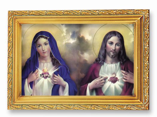 The Sacred Hearts Picture Framed Wall Art Decor Small