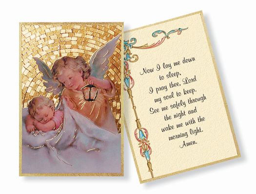 Hirten Guardian Angel with Lamp Gold Foil Mosaic Plaque Wall Art Decor, Small