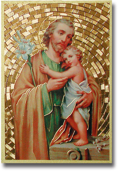 Hirten St. Joseph Gold Foil Mosaic Wall Art Decor Small