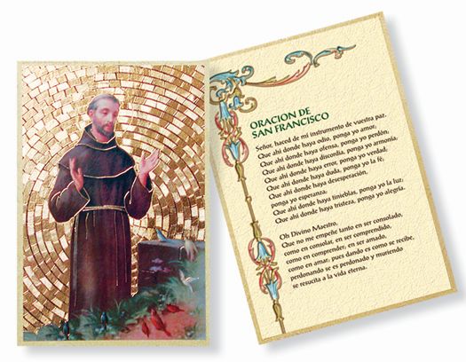 Hirten St. Francis Spanish Gold Foil Mosaic Wall Art Small