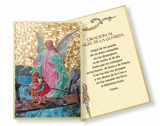 Hirten Guardian Angel Spanish Gold Foil Mosaic Wall Art Small
