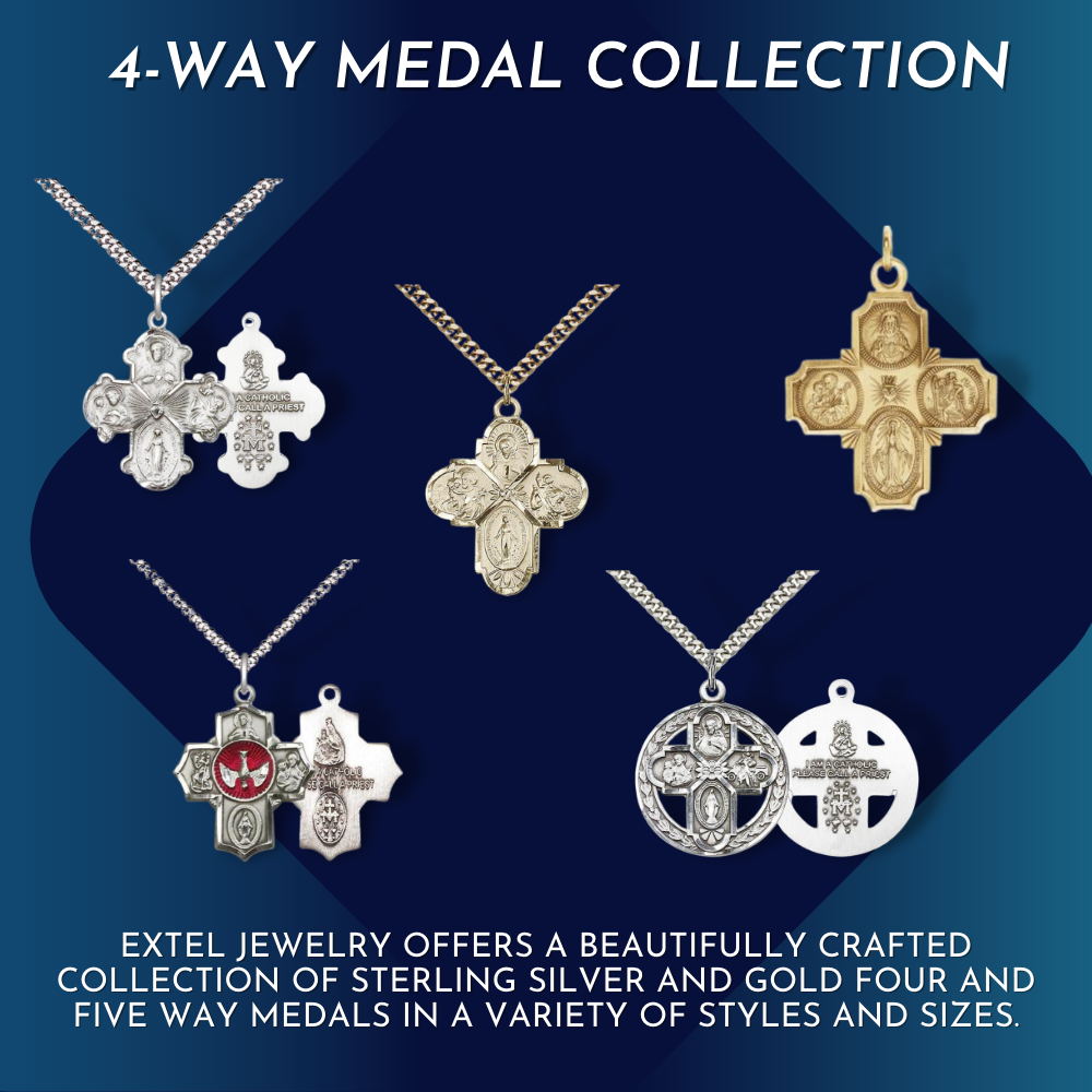 White gold four way cross cheap
