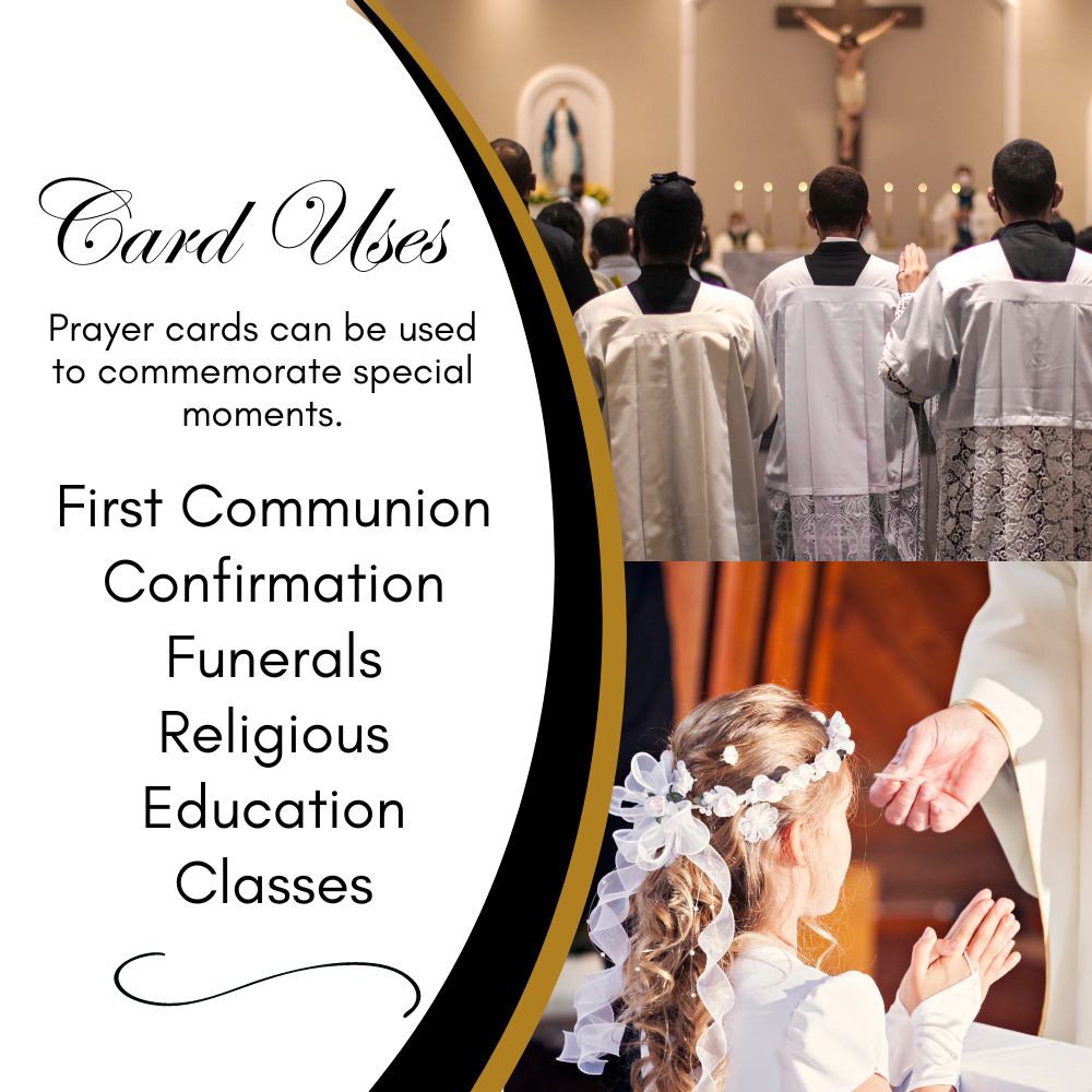 Safely Home Gold-Stamped Laminated Catholic Prayer Card Pack of 25