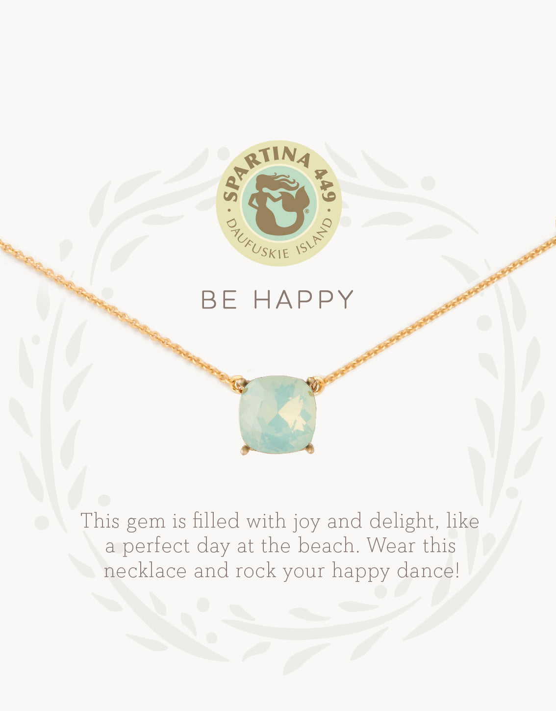 Spartina Sea La Vie Sea Glass Necklace 18" Happy/Sea Green