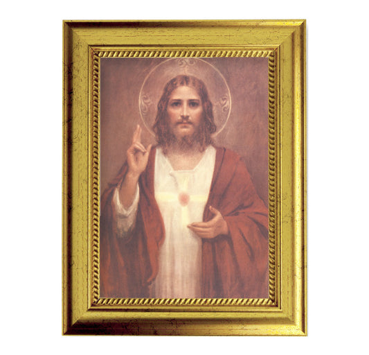 Sacred Heart of Jesus Picture Framed Wall Art Decor Small