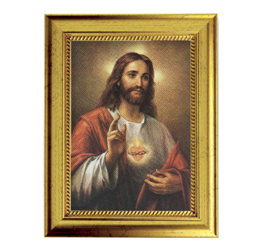 Sacred Heart of Jesus Picture Framed Wall Art Decor Small