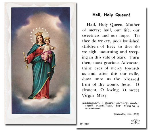 Hail Holy Queen Catholic Prayer Holy Card Pack of 100