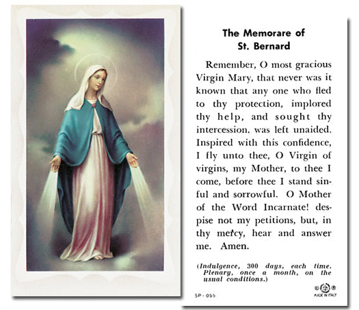 Our Lady of Grace Catholic Prayer Holy Card with Prayer on Back, Pack of 100