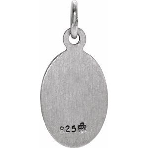 Extel Small Sterling Silver Womens St. Christopher Medal Charm