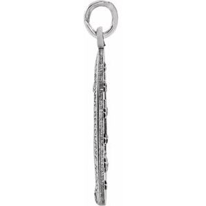 Extel Medium Sterling Silver Mens Womens Religious Medal Charm