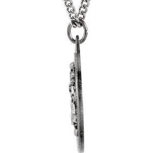 Extel Large Sterling Silver St. Christopher Pendant Charm