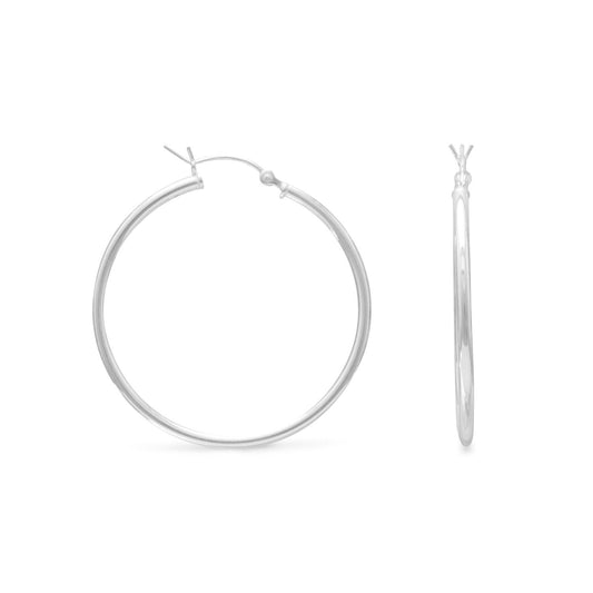 Extel 2mm x 35mm Hoop Earrings with Click