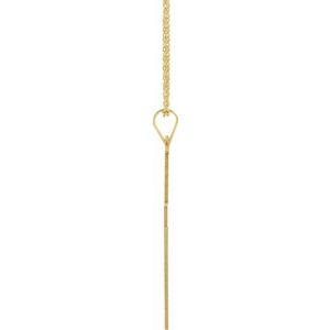 Extel Large 14K Yellow Gold Cross Pendant Charm with Necklace