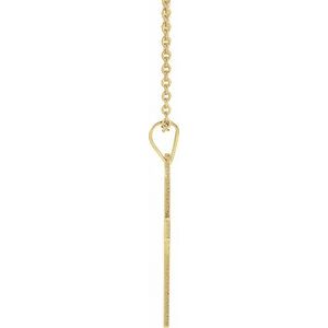 Extel Medium 14K Yellow Gold Religious Cross Pendant Charm