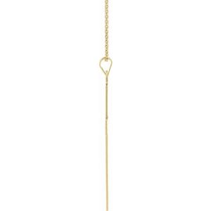 Extel Large 14K Yellow Gold Religious Cross Pendant Charm Necklace