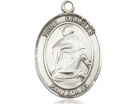 Extel Large Oval  Pewter St. Charles Borromeo Medal, Made in USA