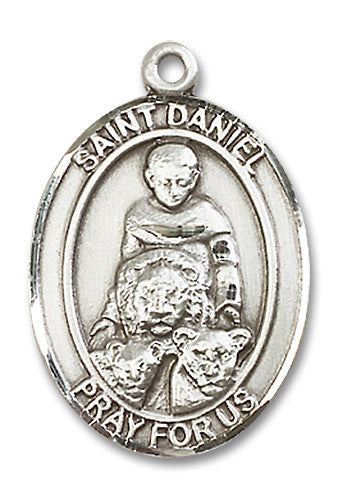 Extel Large Oval Sterling Silver St. Daniel Medal, Made in USA