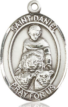 Extel Large Oval Sterling Silver St. Daniel Medal, Made in USA