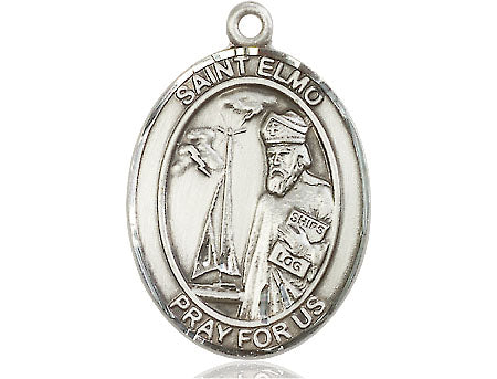 Extel Large Oval Pewter St. Elmo Medal, Made in USA
