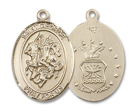 Extel Oval Large 14kt Gold Filled St George Air Force Medal