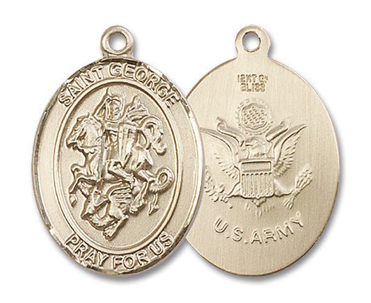 Extel Oval Large 14kt Gold Filled St George Army Medal