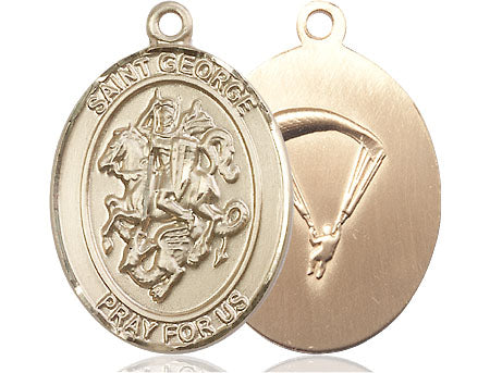 Extel Oval Large 14kt Gold Filled St George Medal USA