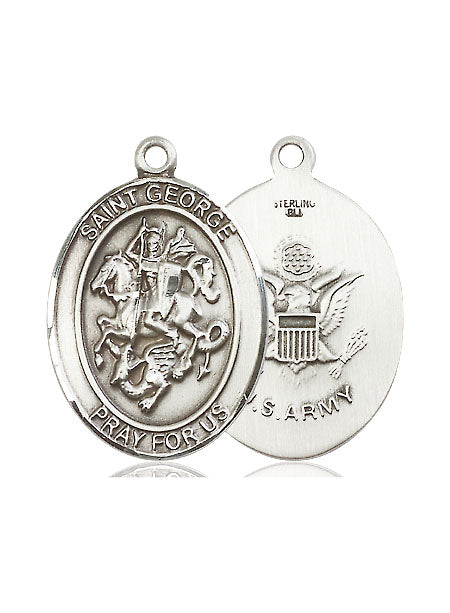 Extel Oval Large Pewter St George Army Medal Made in USA