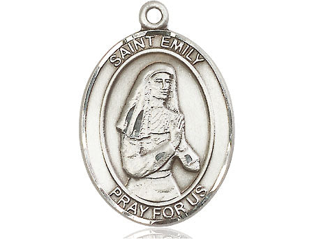 Extel Large Oval Pewter St. Emily de Vialar Medal, Made in USA
