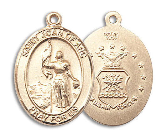 Extel Oval Large 14kt Gold Filled St Joan of Arc Medal
