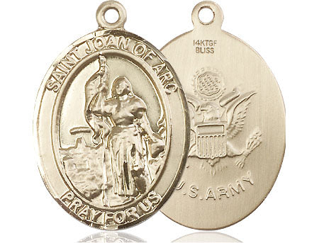 Extel Oval Large 14kt Gold Filled St Joan of Arc Medal