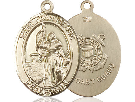 Extel Oval Large 14kt Gold Filled St. Joan of Arc Medal