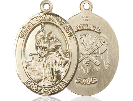 Extel Oval Large 14kt Gold Filled St Joan of Arc Medal