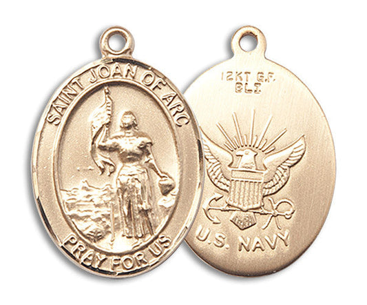 Extel Oval Large 14kt Gold Filled St Joan of Arc Medal USA