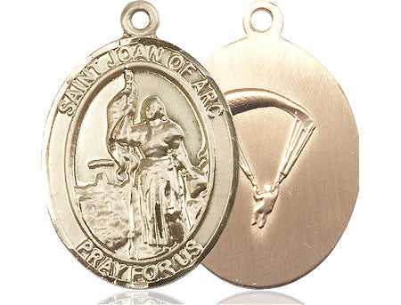 Extel Oval Large 14kt Gold Filled St Joan of Arc Medal