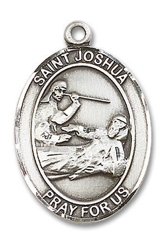 Extel Large Oval Sterling Silver St. Joshua Medal, Made in USA