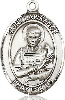 Extel Large Oval Pewter St. Lawrence Medal, Made in USA