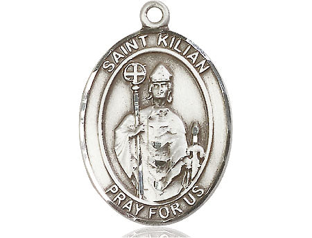 Extel Large Oval Pewter St. Kilian Medal, Made in USA