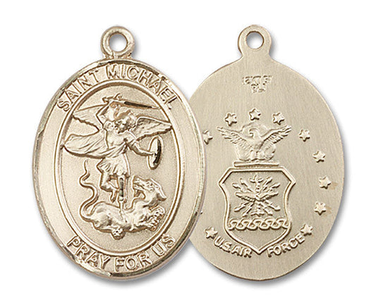 Extel Oval Large 14kt Gold Filled St Michael Medal USA