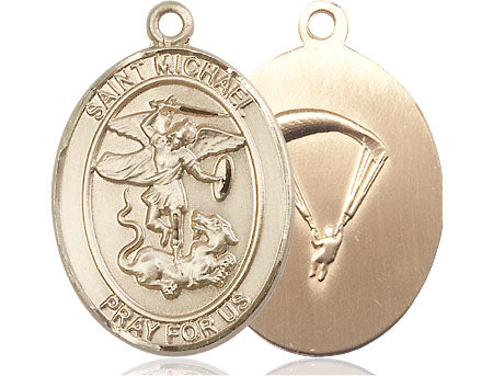 Extel Oval Large 14kt Gold Filled St Michael Medal Made in USA