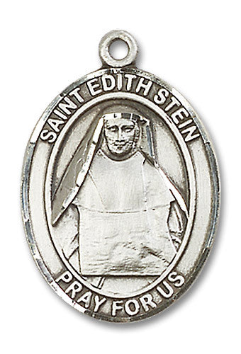 Extel Large Oval Sterling Silver St. Edith Stein Medal, Made in USA
