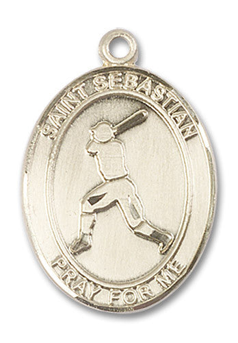 Extel Large 14kt Gold Filled St. Sebastian Baseball Medal