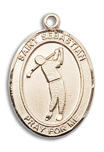 Extel Large 14kt Gold Filled St. Sebastian Golf Medal Charm