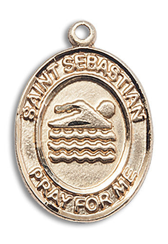 Extel Large 14kt Gold Filled St. Sebastian Medal Pendant