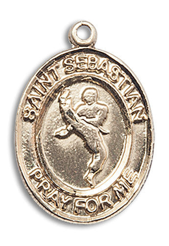 Extel Large 14kt Gold Filled St. Sebastian Martial Arts Medal