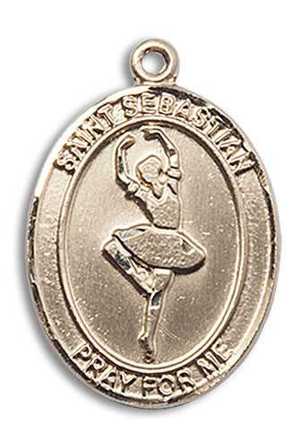 Extel Large 14kt Gold Filled St. Sebastian Dance Medal Pendant