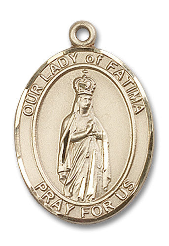 Extel Large Oval 14kt Gold Filled Our Lady of Fatima Medal