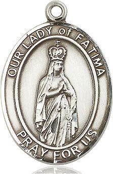Extel Large Oval Pewter Our Lady of Fatima Medal Gift