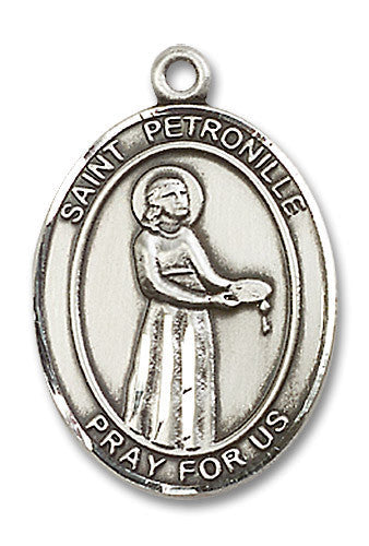 Extel Large Oval Sterling Silver St. Petronille Medal, Made in USA