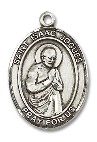 Extel Large Oval Sterling Silver St. Isaac Jogues Medal, Made in USA