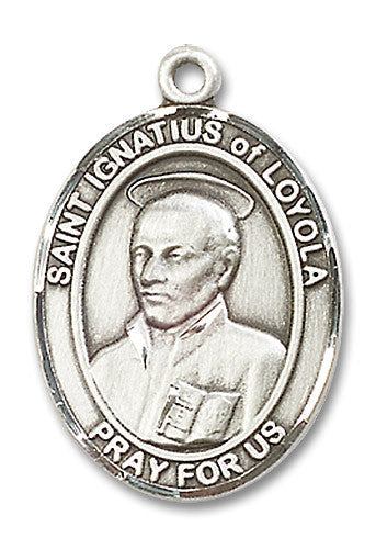 Extel Large Oval Sterling Silver St. Ignatius of Loyola Medal, Made in USA